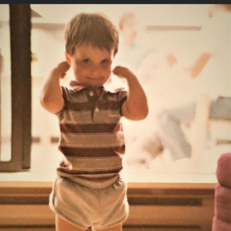 Casey Manderson's old photo when he was 4 years old.